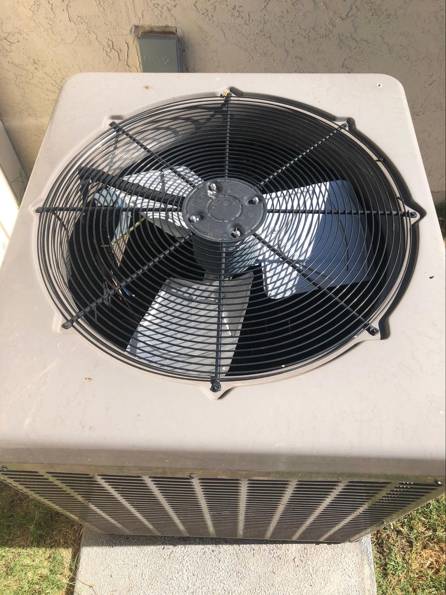 top view of an ac unit outside